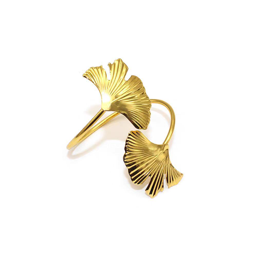 Anello Braccio Foglia di Ginkgo Anello per Tovagliolo: Elegante Mise en Place & Decorazione Matrimoniale