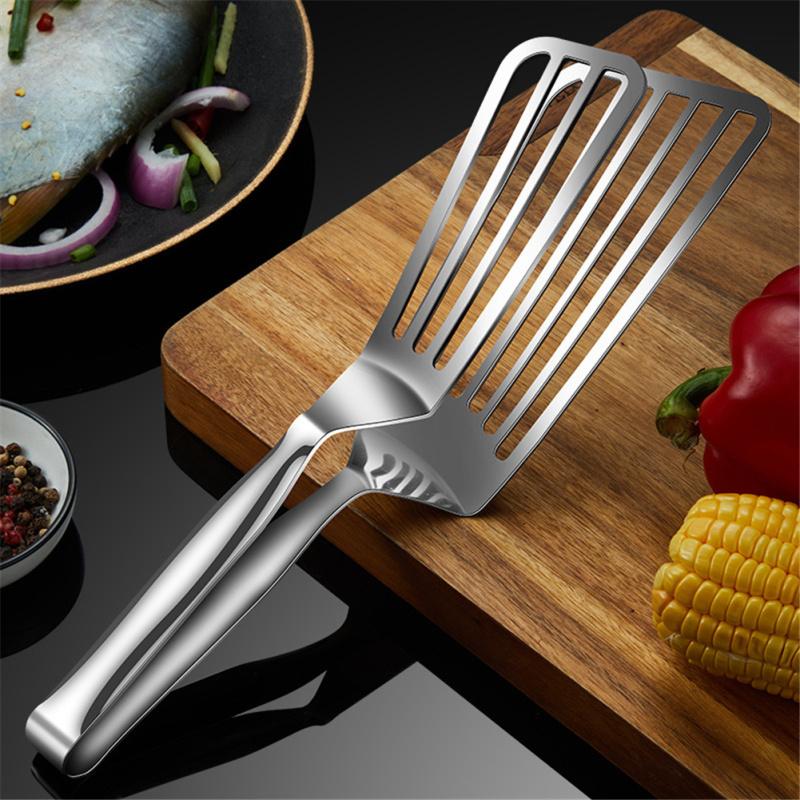 304 Stainless Steel Hollow Clamp Fish Spatula Clip Steak Spatula For Buffets Bars Parties