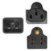 Y Split Power Cord C20 to C13 & NEMA 5-15R 14AWG Strong Cable Power Splitters Cord for Office Homes Electronics