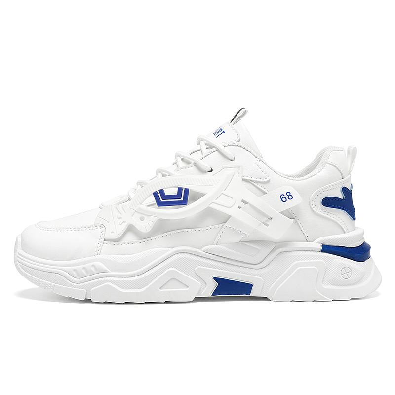 New Men Platform Sneakers Fashion Mesh Breathable Lace Up Chunky Shoes Trainers Trendy Sport Dad Shoes