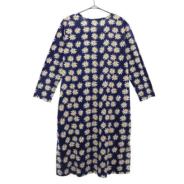 Unbenutzt marimekko Floral Langarm Einteiler S Marineblau Damen Gebraucht