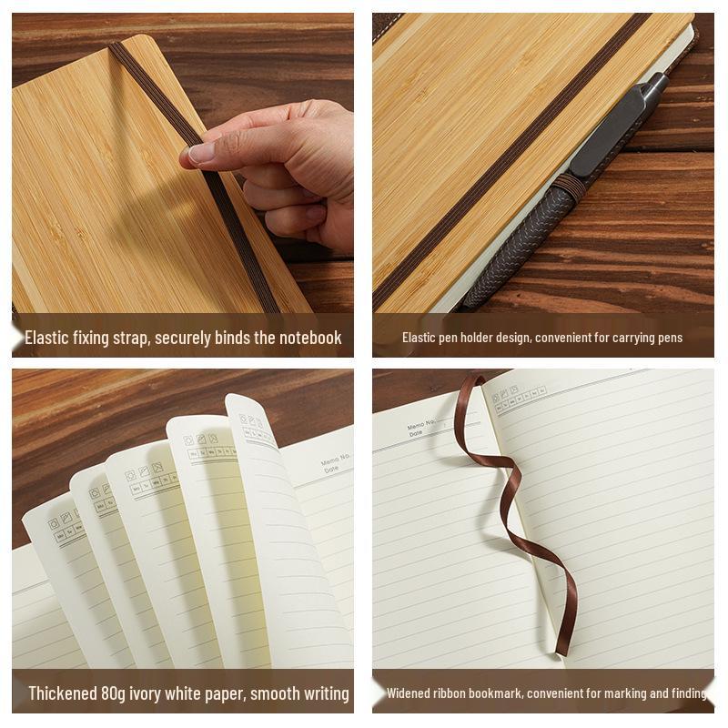Eco-friendly Bamboo Notebook & Anti-spill Coffee Cup Gift Set