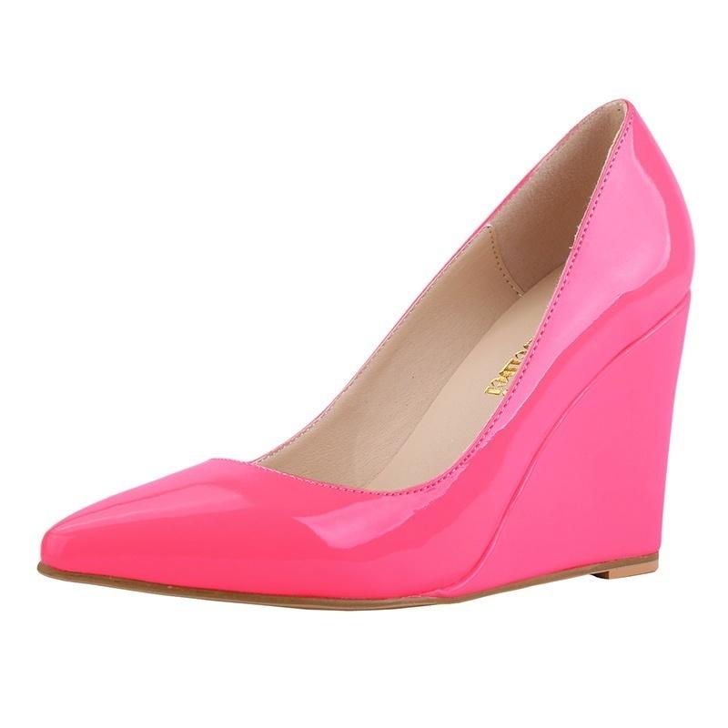 Sexy Stiletto-Pumps mit spitzer Zehenpartie aus Lackleder für Damen, Rot, Büro-Hochzeitsschuhe