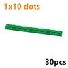 MOC Bricks Toys Educational Creative Compatible Brand Plate Thin Long Dots 30Pcs 4477 Building Blocks 1x10 1*10 for Kid