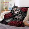 Skull Dead Girl 3D Gothic Horror Female Rose Soft Flannel Blanket for Beds Bedroom Sofa Picnic,Throw Blanket for Cover Leisure