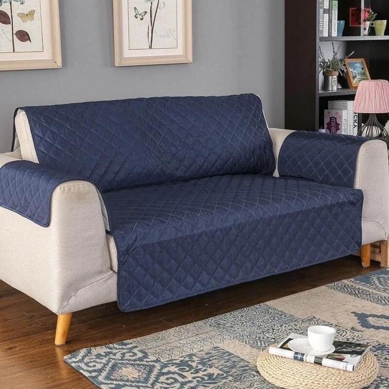 1/2/3 Seater Sofa Cover Mat for Pets Kids Sofa Armchair Covers Non-Slip Anti-Dust Cat Scratches Single Seat Slipcovers Protector