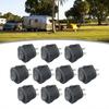 10PCS New 23mm Diameter 12V Lip Small Round Rocker Switch Black 2 Pin ON-OFF