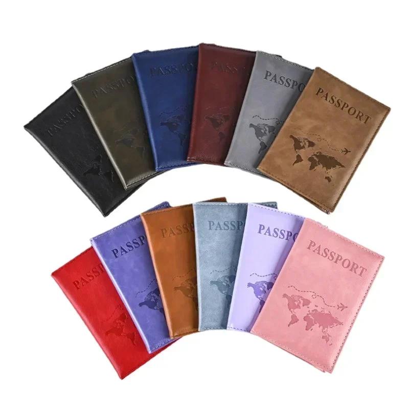 

Vintage PU Passport Holder Ticket Passport Covers Travel Passport Protective Cover ID Credit Card Holder Travel Accessories