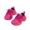 Girls Shoes Red Sneakers 2025 Spring Children's Shoes Breathable Non-slip Fashion Boys Fluorescent Green Dad Shoes
