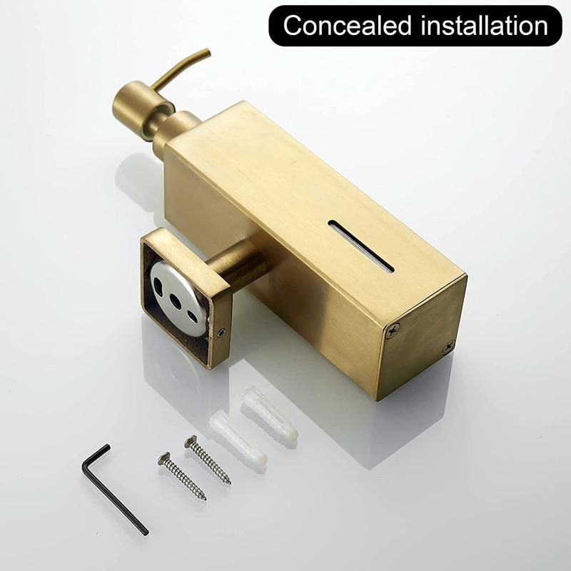 304 Stainless Steel Soap Dispenser Black Shower Shampoo Bottle Hotel Wall Hanging Press Hand Sanitizer Bottle