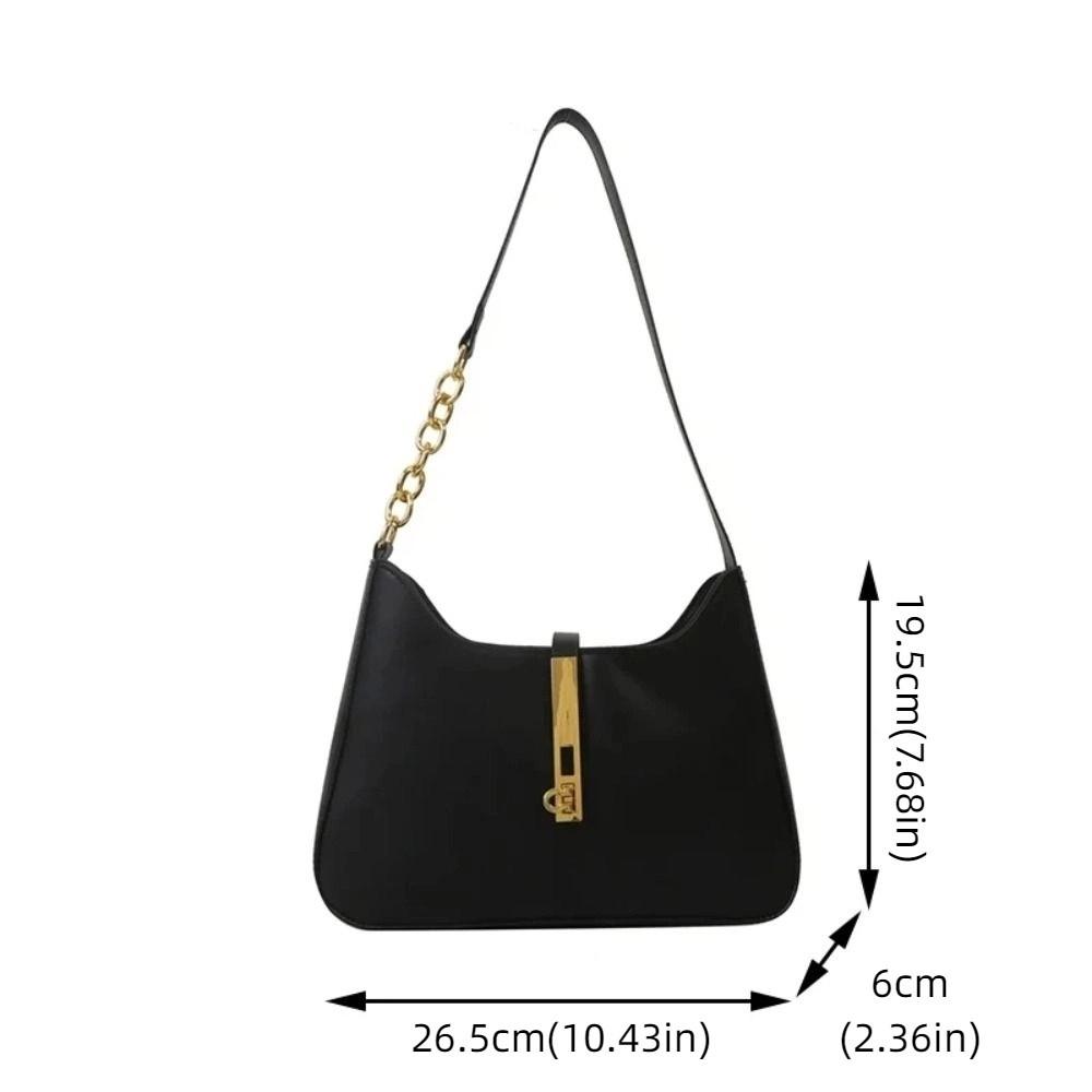 Spicy Girl Retro Shoulder Bag PU Leather Vintage Underarm Bag Pure Color Shoulder Bag  Girls