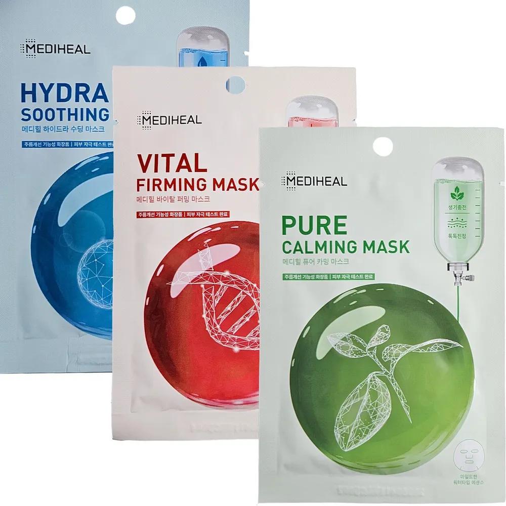 Mediheal Daily Mask Pack (Select 1 of 3 Types, 10 Sheets): Vital Firming, Pure Kiming, Hydra Soothing Mask Vital Firming Mask Pack 10 Sheets