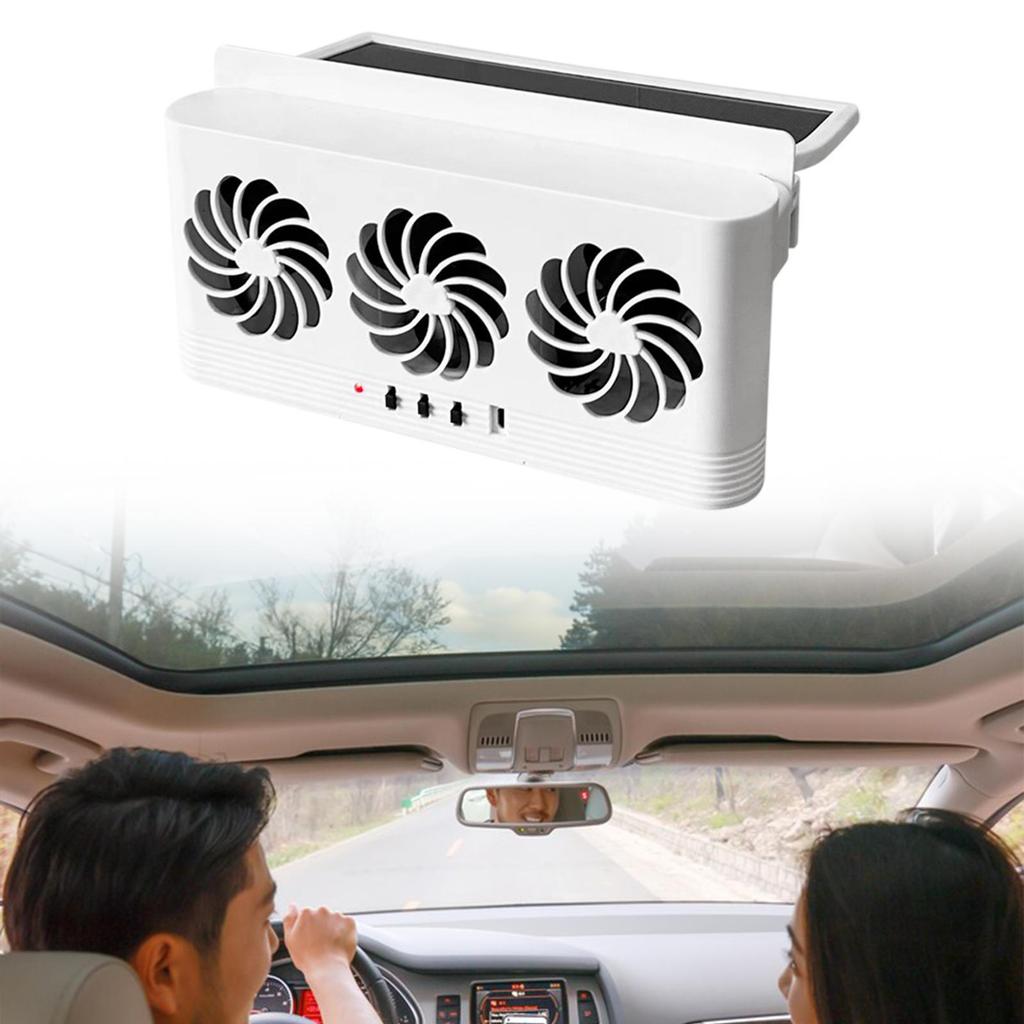 Car Fan Window Vent Cooling Auto USB Driver for Automobile Trucks