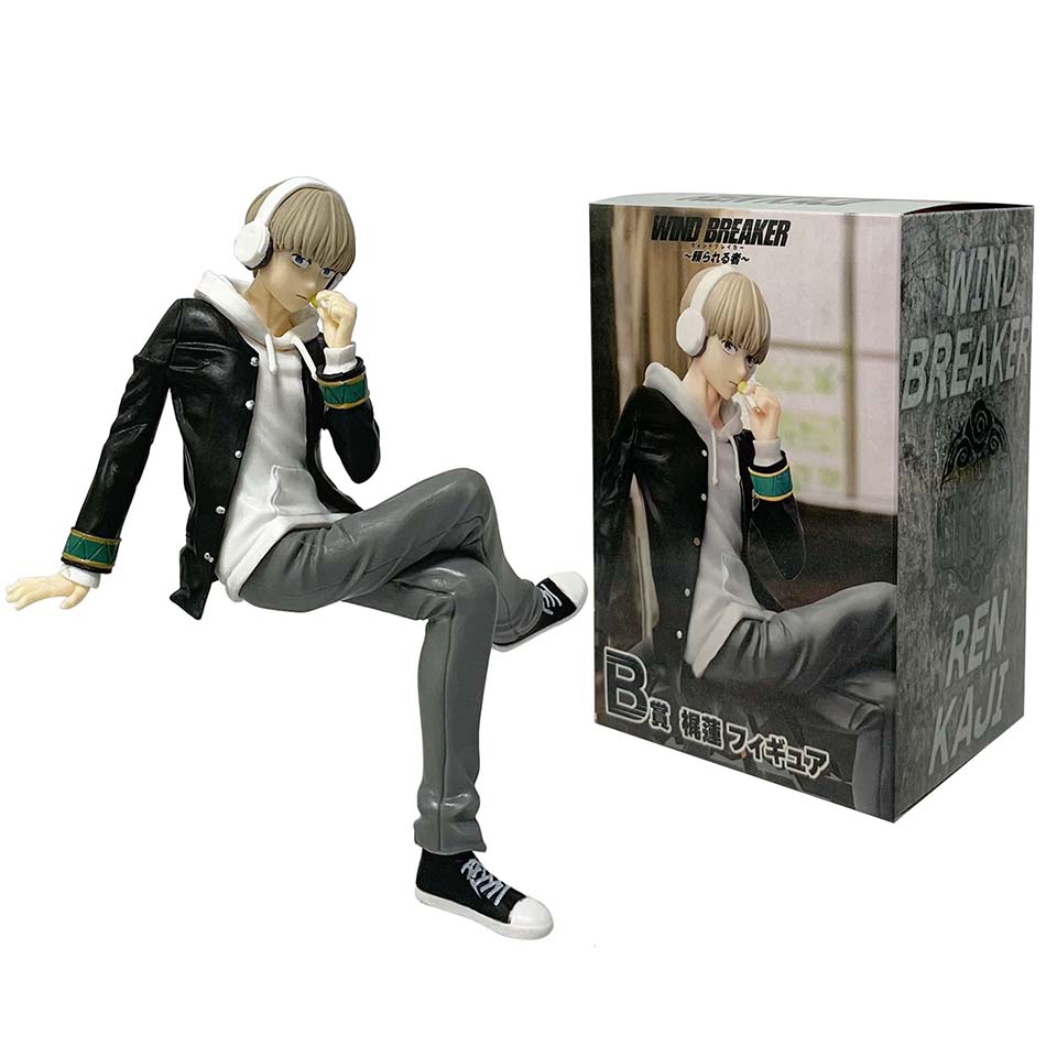 

sold 15CM Anime WIND BREAKER Sakura Haruka Figure Kaji Ren Noodle Stopper Figure Sitting Model Toy Gift Doll Aciton Figure