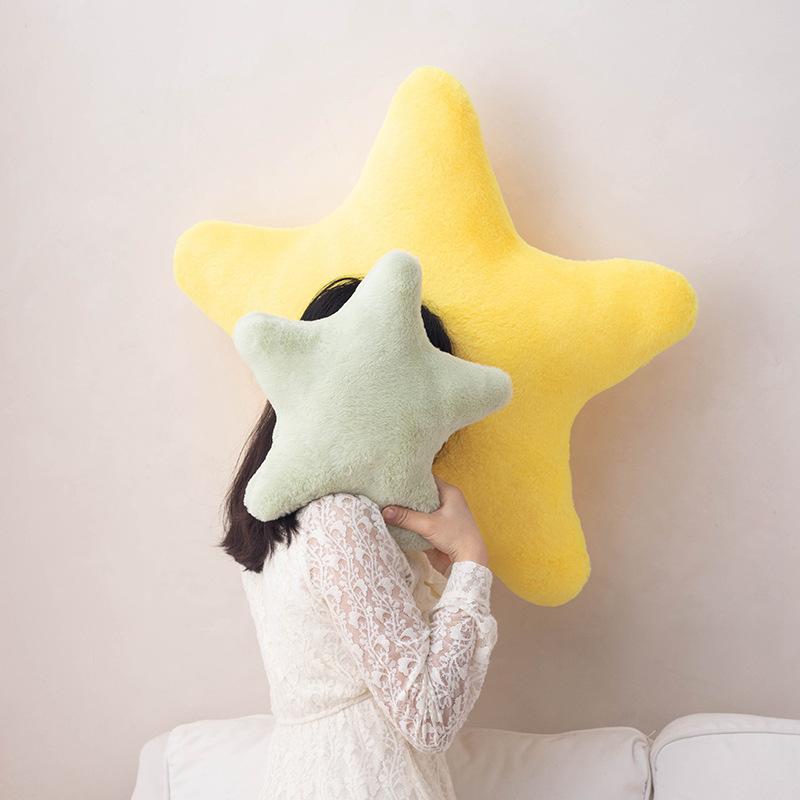 Nordic Little Fresh Star Throw Pillow Plush Cushion Girl Heart Nap Pillow Office Pillow Sofa Ornament