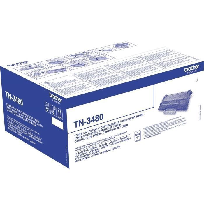 Cartouche de toner Brother TN-3480 Noir pour imprimantes HL-L6250DN-L6300DW-L6400DW-L6400DWTT