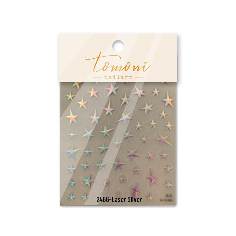 Tomoni Meteor Laser Embossed Japanese Nail Stickers - Stylish Nail Art Accessories