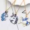 Creative Cartoon Cute  Alloy Necklace Christmas New Year Birthday Gift