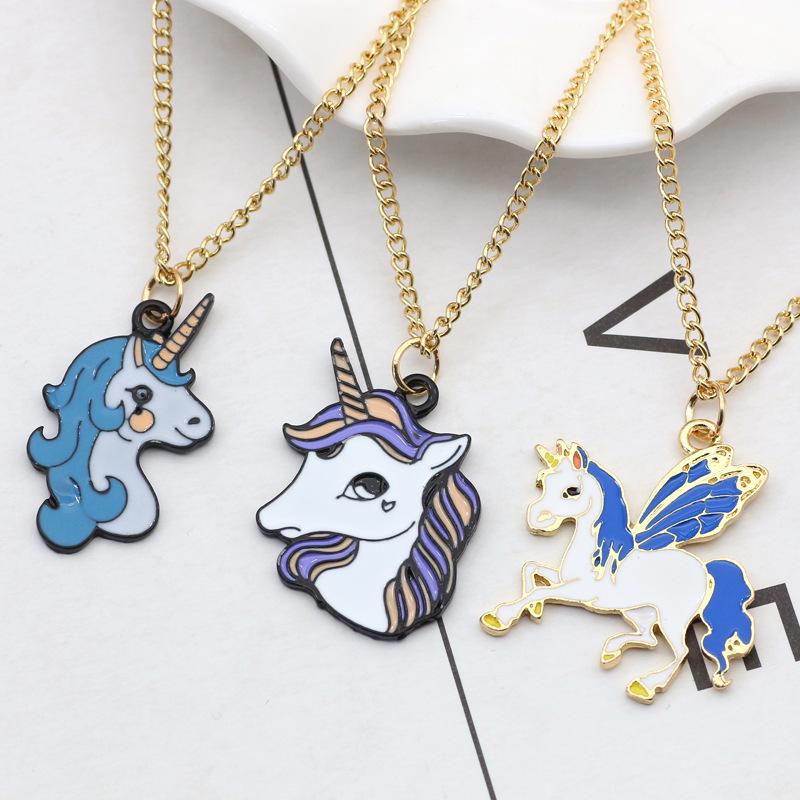 Creative Cartoon Cute  Alloy Necklace Christmas New Year Birthday Gift
