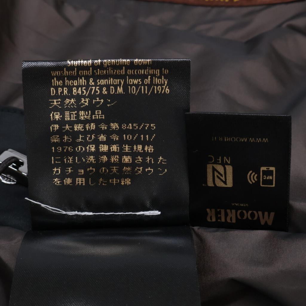 MOORER [New/Domestically Authorized] MORRIS-KM with Rabbit Fur Collar Jacket 44 NavyUsed