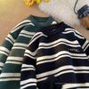 Unisex Retro Striped Soft Sweater: Warm, Cozy Knitwear for Autumn/Winter