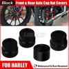 Motorcycle Front Rear Axle Nut Covers Caps Kit Black Parts For Harley Touring Dyna Sportster XL Road King Fat Bob Breakout FXSB