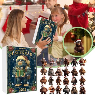 Adventní kalendář 24denní odpočítávací dekorace s tématem opočlověka rodinný vánoční adventní kalendář festivalové zavěšení
