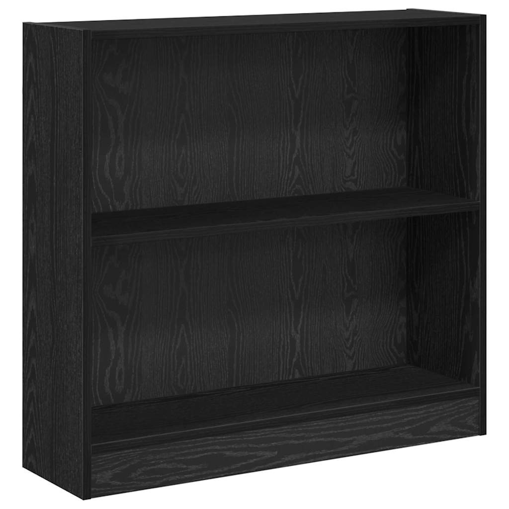 Bookshelf Black Oak Look 80 x 24 x 76 cm Engineered Wood