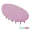 3pcs Oval Shape Hair Brush Silicone Elastic Wide Teeth Shampoo Brush for Hair Washing Cleaning