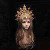 Handmade Spiked Shaped Crown Headpiece Gothic Lotia Goddess Halo Women's Party Headwear Accessories