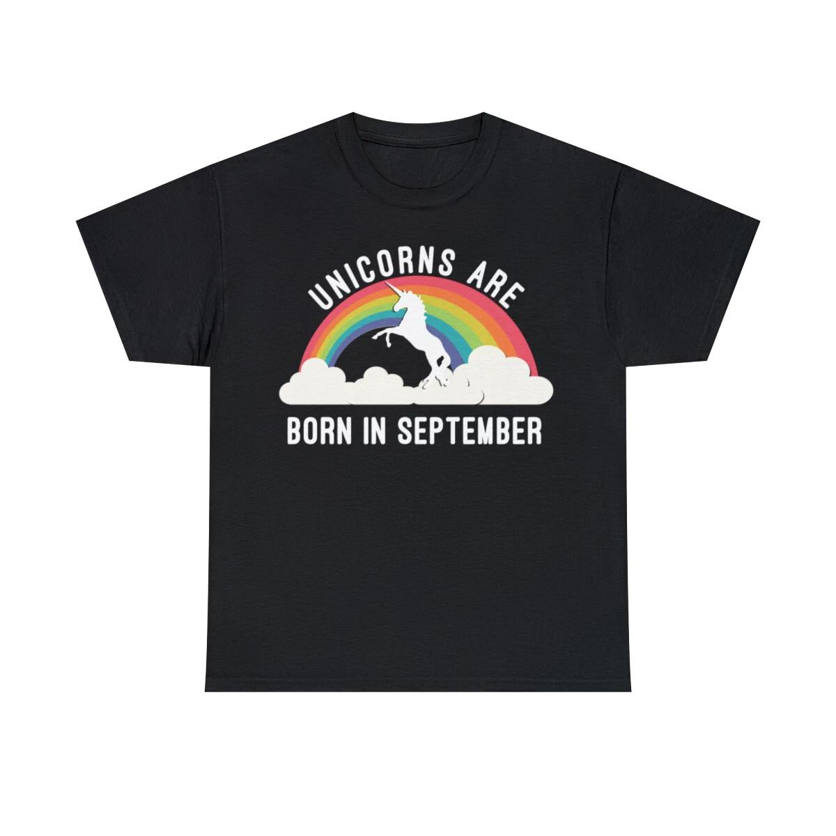 Unicorns Are Born In September Graphic T-Shirt, Sizes S-5XL 2XL