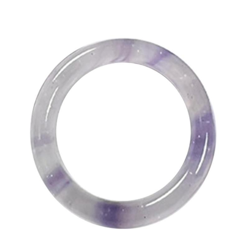 Retro Transparent Colourful Acrylic Resin Round Rings Minimalist Geometric Rings For Girls Colorful Marble Pattern Jewelry Gifts