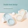 Cross-Border Double Cat Bowl: High-Legged Plastic Pet Bowl for Food & Water