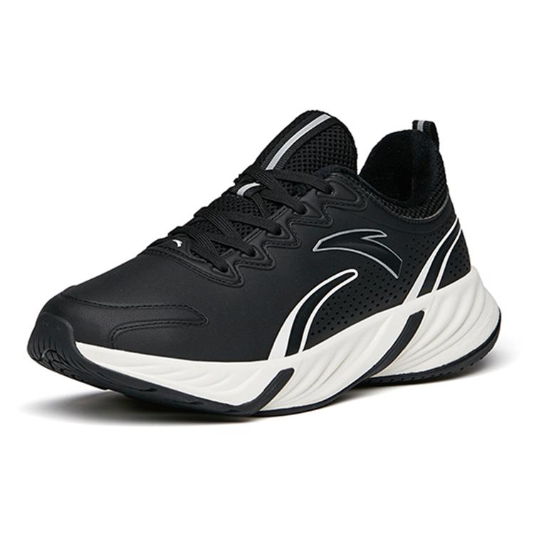 New Anta Running Collection Lightweight Cushioning Low Top Running Shoes Women's Black Fleece Lined 122145523-10