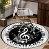 Music Harmony Symbol round carpet Chair cushion Round Entryway Rug, Soft Round Rugs for Living Room, Bedroom, Circle Carpet decor gifts