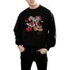 Disney Mens Mickey And Minnie Christmas Kiss Sweatshirt