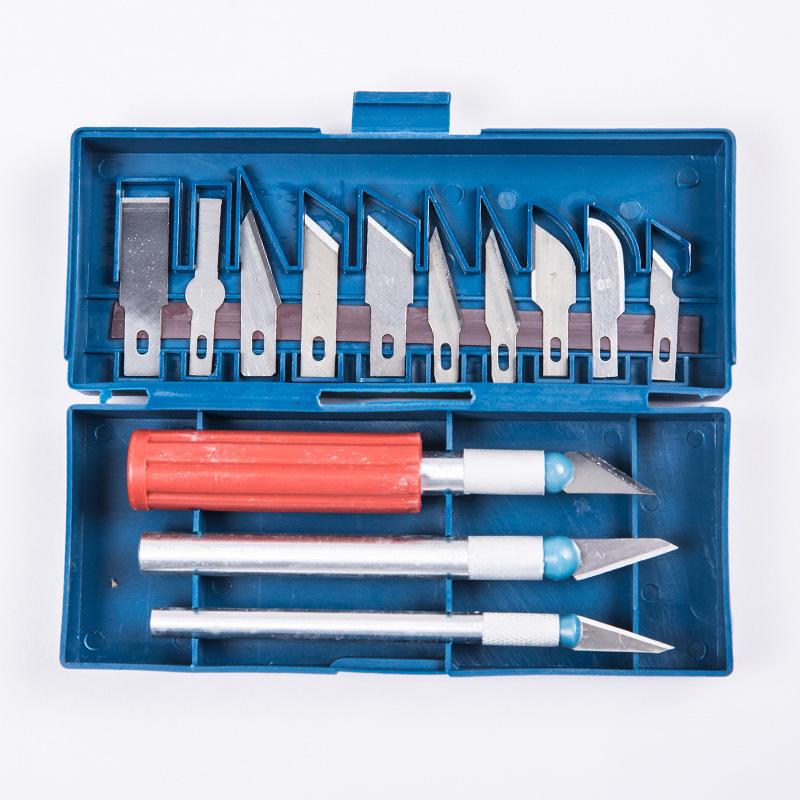 13-Piece Wood and Metal Carving Knife Set: Utility, Fruit, and Carving Tools