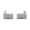 Glass Door Hinges Stainless Steel Clip Style Pivot Mount for 5-8mm Thick Glass Used In Cabinets Wood Shelves and Tables