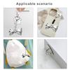 Sweet Lovely Silvery Bowknot Bead Keychains Pendant Hangings Ornament Keyring Backpack Decoration for Women Girls
