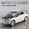 1:24 Mercedes Benz Maybach GLS600 SUV Alloy Diecast Model Collection Of Hobby Decorative Fine Ornaments Sound Light Toy Kids Toy