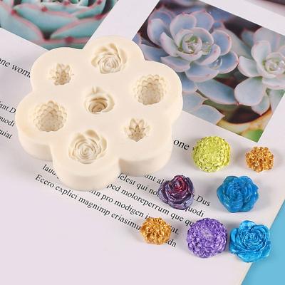 Cake Mold Rose Multi Flower Easy Demoulding Heat-resistant Non-stick Silicone Quick Release