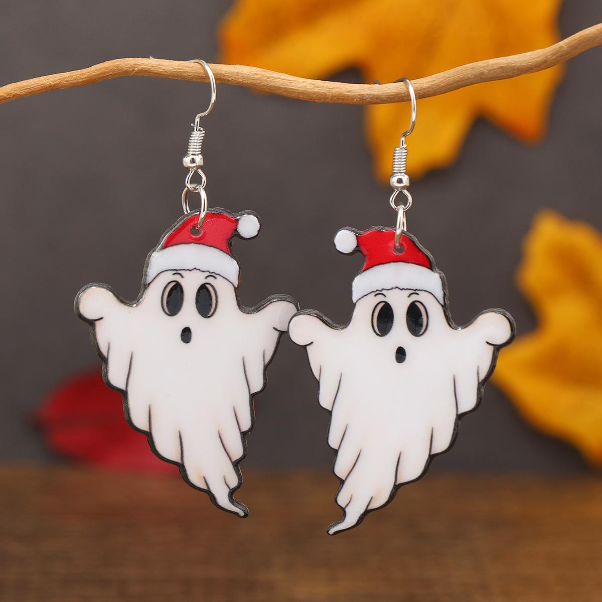 Playful Halloween Ghost Earrings - Festive European & American Girly Style