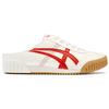 Onitsuka Tiger Machuation Casual Half Slippers Non-Slip Wear-Resistant Low-Top Skate Shoes Unisex sneaker White Red 1183C012-100