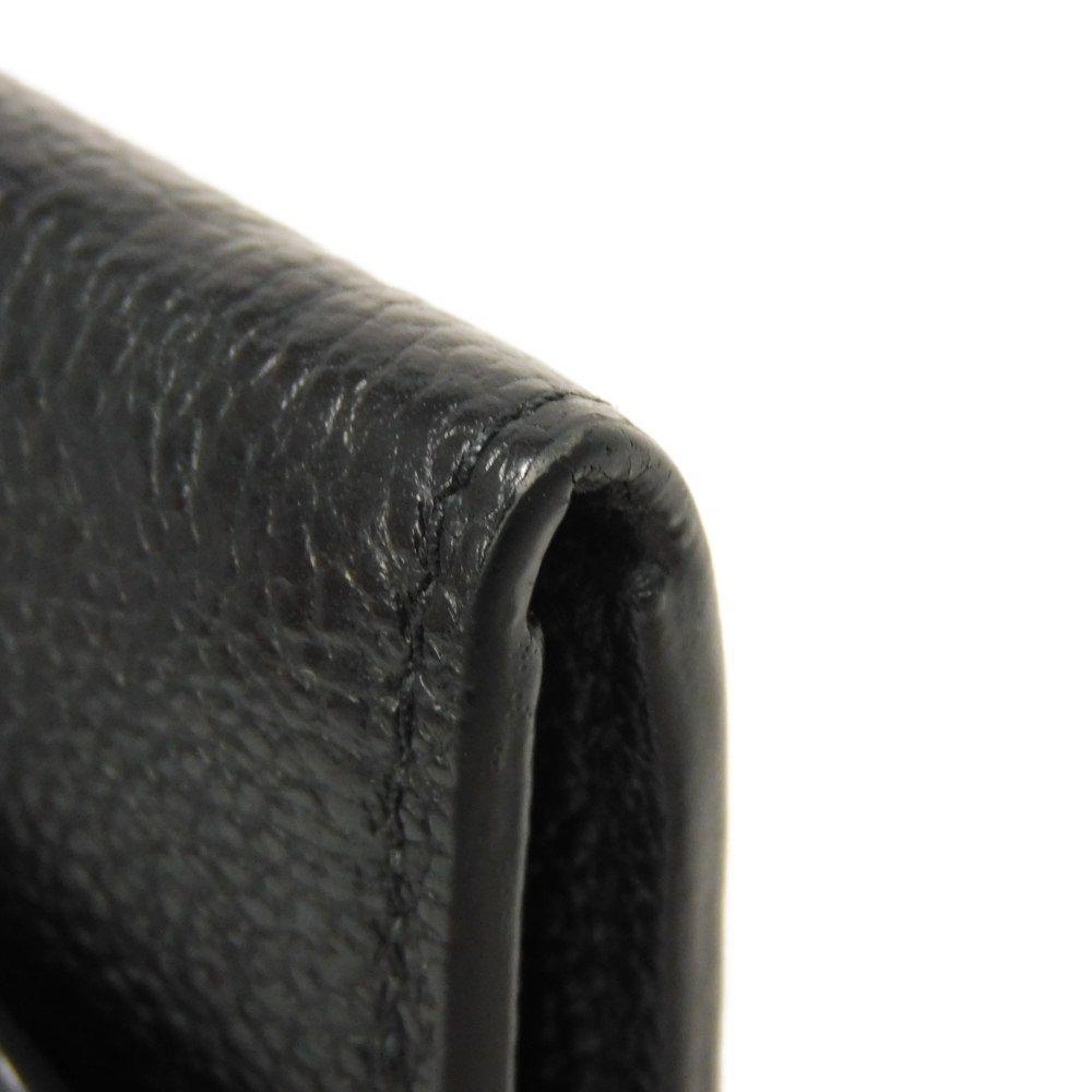 Used 12564 Porto Monnaie Rosalie M81455 7941 Current LV Logo Flower Black RFID IC Monogram Empreinte Noir Unisex from