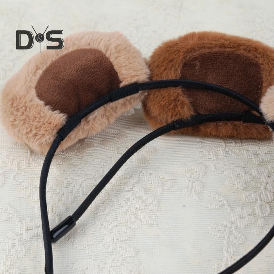 Opaska na uszy wiewiórki pluszowy miś ozdoba na uszy dziewczęca elastyczna konstrukcja opaska na głowę z motywem zwierzęcym makijaż nakrycie głowy