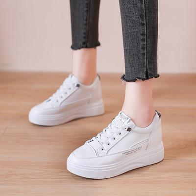 Fashion Big Size Women Sneakers Autumn Leather Light White Sneaker Female Platform Vulcanized Shoes Spring Casual Breathable Sports Shoe