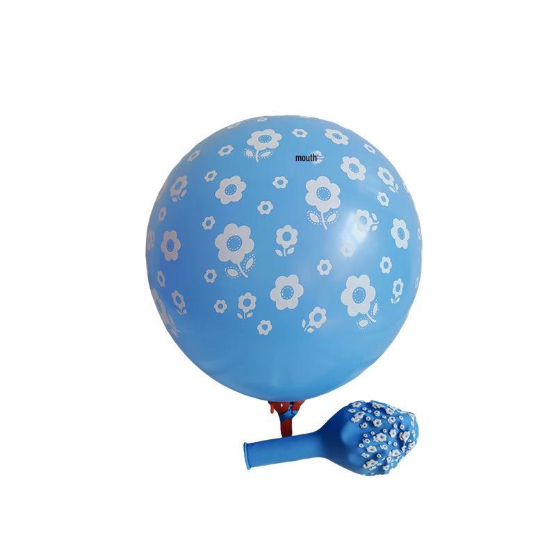 Printed 12-Inch Latex Balloons with Small Flower Pattern for Children's Parties and Decorations
