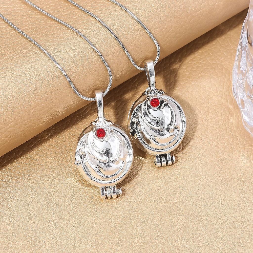 Diaries Vampire The Red Rhinestone Decoration Openable Alloy Necklace For Fans