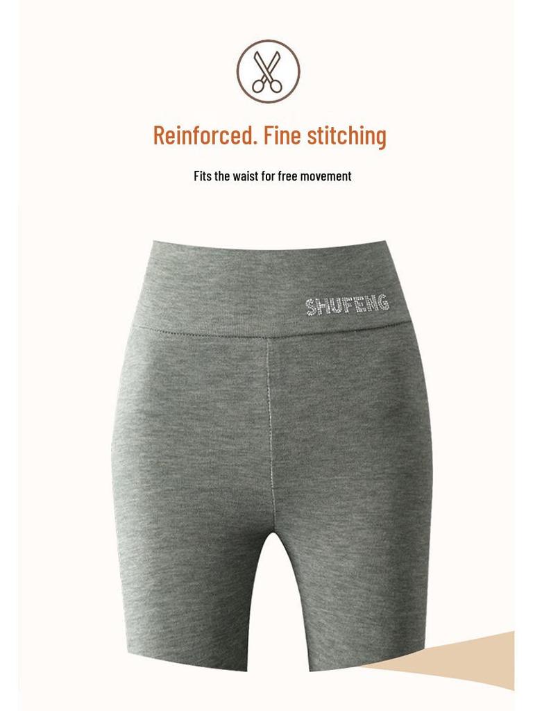 Women's High Waist Thermal Base Layer Pants & Top Set - Imitation Cashmere, Elastic, Plus Velvet Warmth for Autumn/Winter.