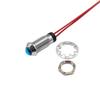 8mm LED Indicator Light, 12V/220V, Waterproof Metal with Wire (FL1M-8SW-2)